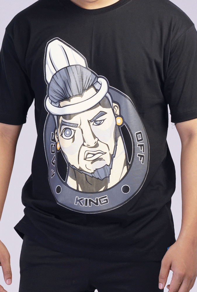 King  Design Printed T-shirt (Black)